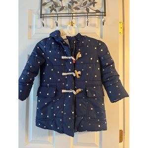Boden girls polka dot coat